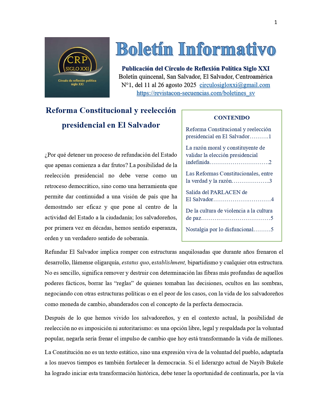 Ver Núm. N° 1 (2025): Boletín quincenal N°1, del 11 al 26 agosto 2025
